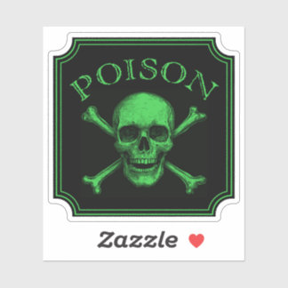 Giftschädel und Crossbones, Halloween-Design Print Aufkleber