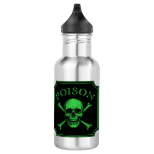 Giftschädel und Crossbones, Halloween-Design Print Edelstahlflasche