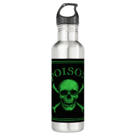 Giftschädel und Crossbones, Halloween-Design Print Edelstahlflasche