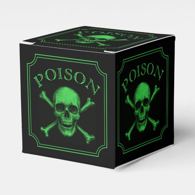 Giftschädel und Crossbones, Halloween-Design Print Geschenkschachtel (Vorderseite)
