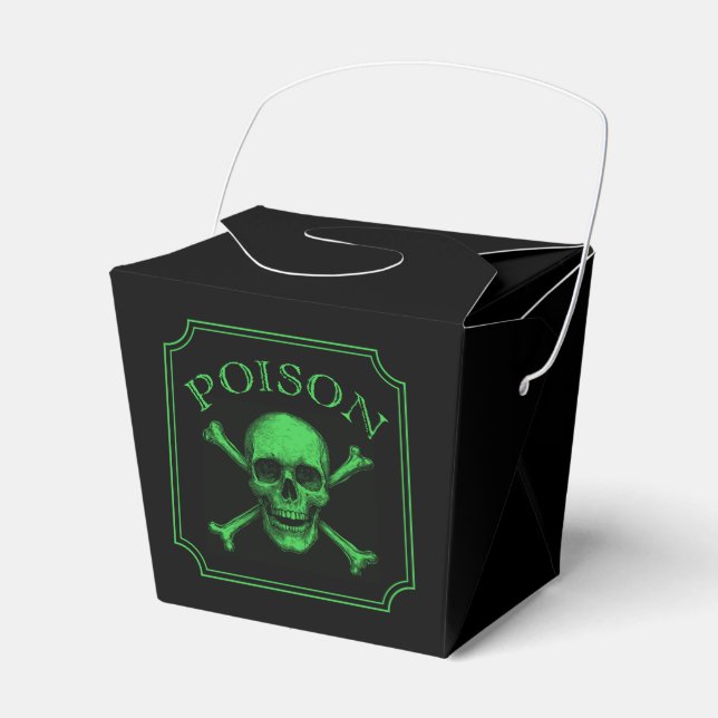 Giftschädel und Crossbones, Halloween-Design Print Geschenkschachtel (Vorderseite)