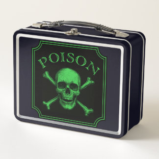 Giftschädel und Crossbones, Halloween-Design Print Metall Brotdose