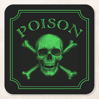 Giftschädel und Crossbones, Halloween-Design Print Rechteckiger Pappuntersetzer