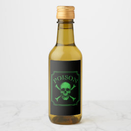 Giftschädel und Crossbones, Halloween-Design Print Weinetikett