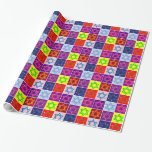 Giftwrap - jüdische Sterne - Giftwrapping Papier Geschenkpapier<br><div class="desc">Geschenke - Chanukah - jüdische Feiertage - Hanukah - Geschenk-Verpackung - Geschenk-Verpackungs-Papier - Pop-Kunst - buntes Papier</div>