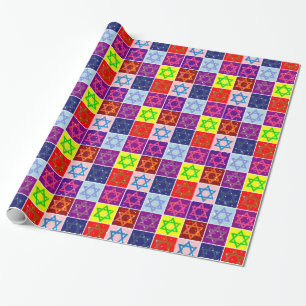 Giftwrap - jüdische Sterne - Giftwrapping Papier Geschenkpapier