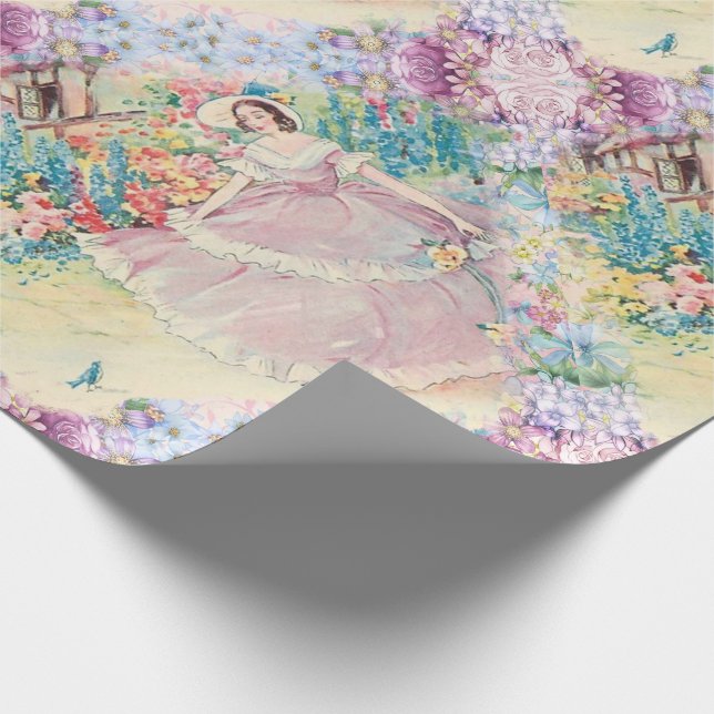 Giftwrap Vintager französischer Geschenkpapier (Ecke)