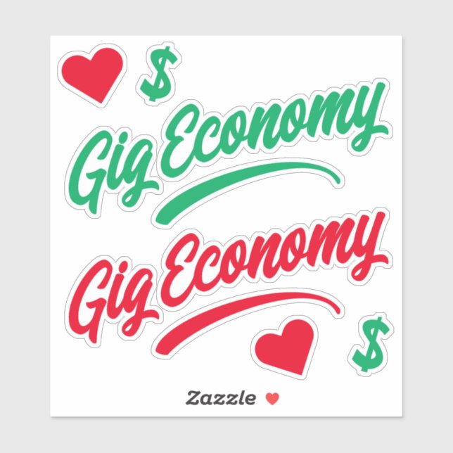 Gig Economy Aufkleber (Blatt)