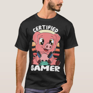 Gig mit Gamer Headset Gaming Pig zertifizierter Ga T-Shirt