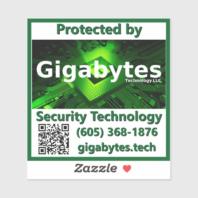 Gigabytes Vinyl Deterrence Sticker (Blatt)