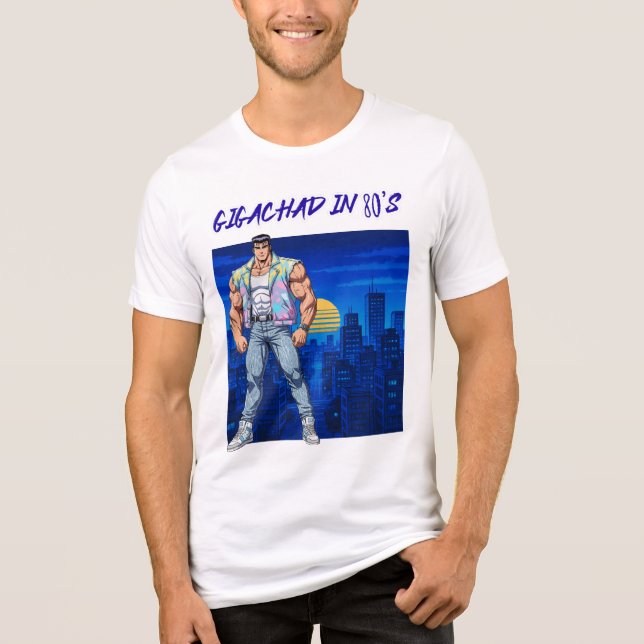 GIGACHAD IN DEN 80ERN Tri-Blend SHIRT (Vorderseite)