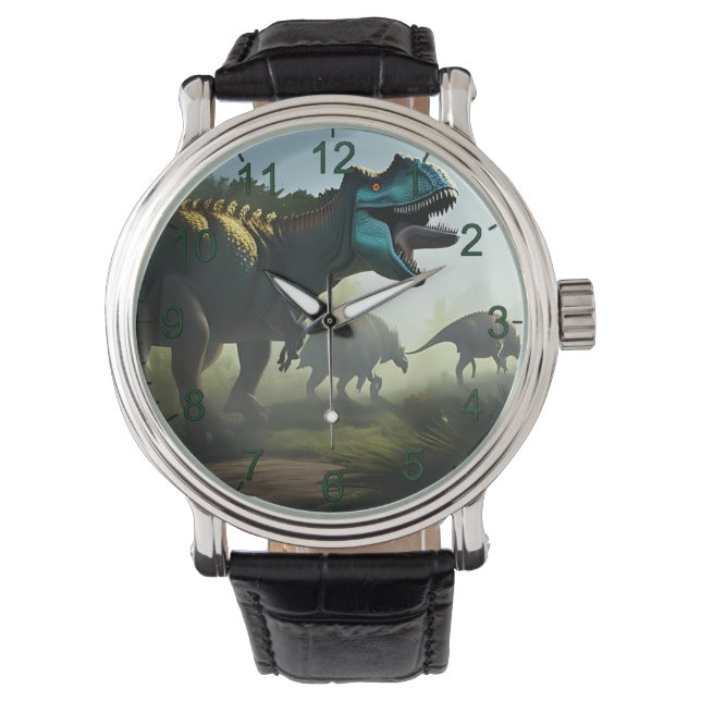 Giganotosaurus Dinosaurier Prowling, Mens Watch Armbanduhr (Vorderseite)