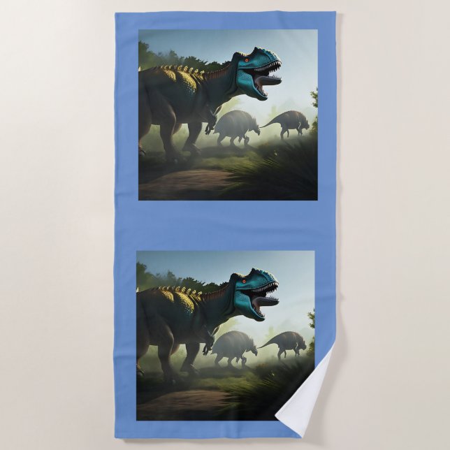 Giganotosaurus Dinosaurier Prowling, Strandtuch (Vorderseite)