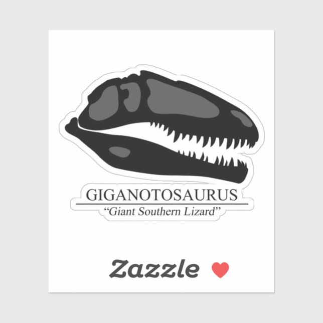 Giganotosaurus Skull Aufkleber (Blatt)