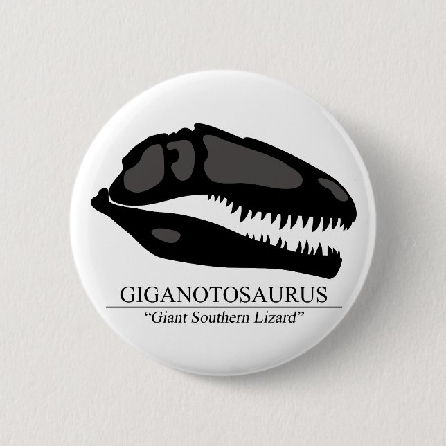 Giganotosaurus Skull Button (Vorderseite)