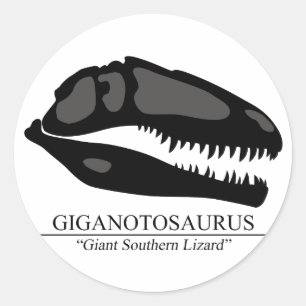Giganotosaurus Skull Runder Aufkleber