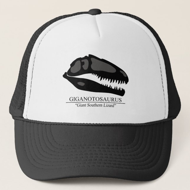 Giganotosaurus Skull Truckerkappe (Vorderseite)