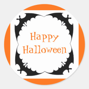 Gigant Bats Happy Halloween Runder Aufkleber