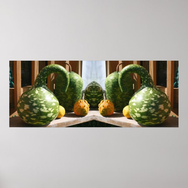 Gigant Extravagant Gourds Fall Mirror Abstrakt Poster (Vorne)