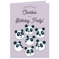 Gigant Panda Bear Geburtstagsparty Einladung