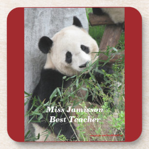 Gigant Panda, Bester Lehrer, Rotes Set 6 Untersetzer