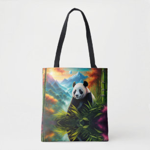 Gigant Panda im Bambuswald auf dem Berg Tasche