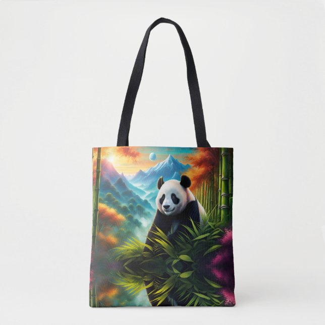 Gigant Panda im Bambuswald auf dem Berg Tasche (Vorderseite)