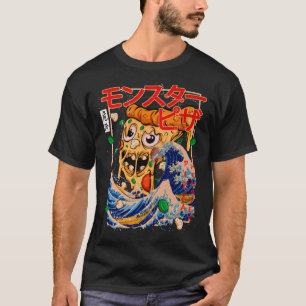Gigant Pizza Monster Gepunktet in Kanagawa T-Shirt