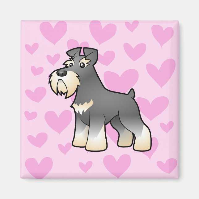 Gigant/Standard/Miniaturschnauzer-Liebe Magnet (Vorne)