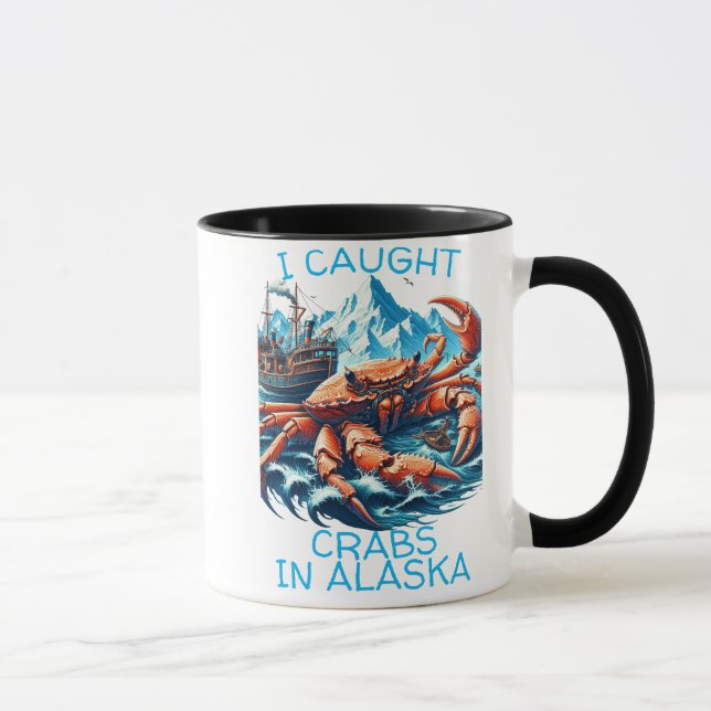 Gigantic King Crabs Dutch Harbour Tasse (Rechts)