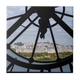 Gigantische Glasuhr im Musée d'Orsay - Paris Fliese