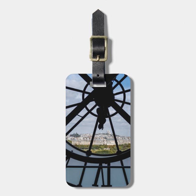 Gigantische Glasuhr im Musée d'Orsay - Paris Gepäckanhänger (Vorderseite vertikal)