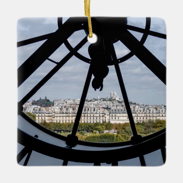 Gigantische Glasuhr im Musée d'Orsay - Paris Keramikornament (Vorderseite)