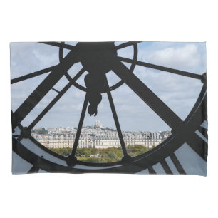 Gigantische Glasuhr im Musée d'Orsay - Paris Kissenbezug