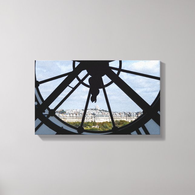 Gigantische Glasuhr im Musée d'Orsay - Paris Leinwanddruck (Vorderseite)