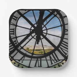Gigantische Glasuhr im Musée d'Orsay - Paris Pappteller