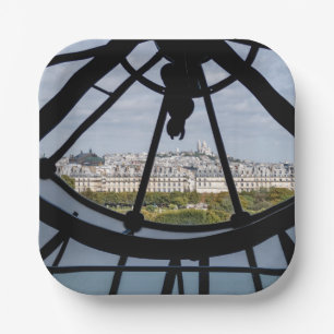 Gigantische Glasuhr im Musée d'Orsay - Paris Pappteller