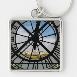 Gigantische Glasuhr im Musée d'Orsay - Paris Schlüsselanhänger