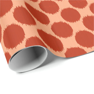 Gigantische Ikat Dots, Mandarinenorange und leicht Geschenkpapier