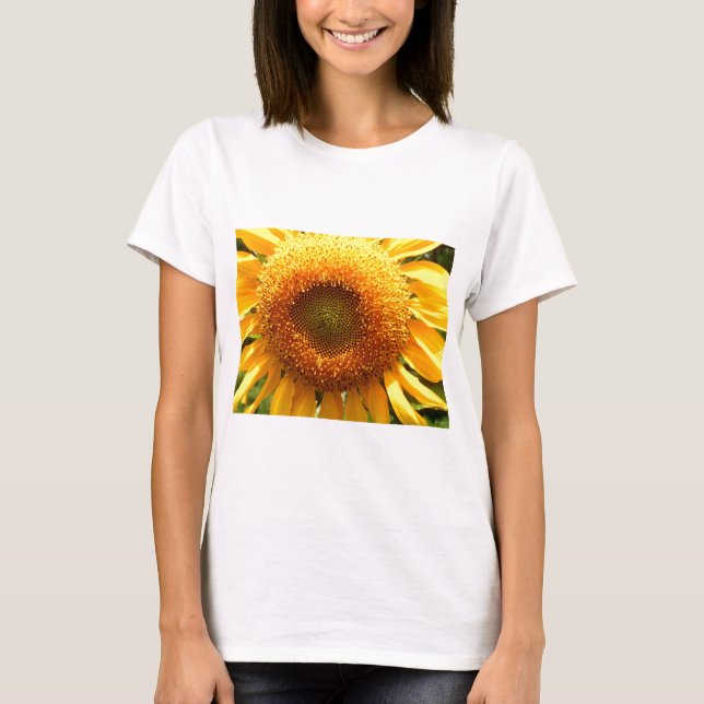 Gigantisches Gelbmoth Sonnenblumenmotiv Foto T-Shirt (Vorderseite)