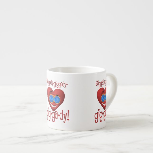 Giggedy Funny Valentine Espressotasse (Vorderseite Rechts)