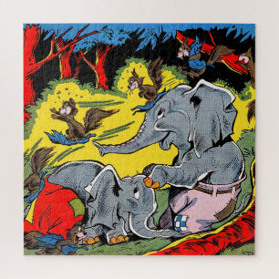Giggle Elephant Animal Vintag Comic