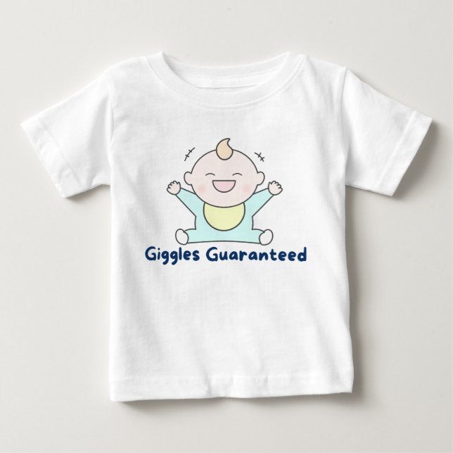 👶 "Giggles Guaranteed" 😄 Baby T-shirt (Vorderseite)