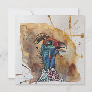 Giggling Guinée Fowl carte pour notes de style car