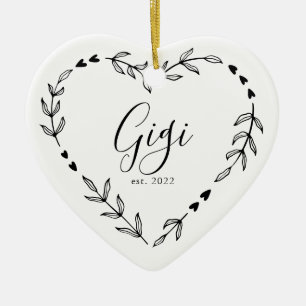 Gigi Année Est. Ornement en céramique de Noël