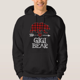 Gigi Bear Christmas Pajama Roter Kariert Buffalo F Hoodie