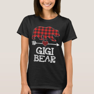 Gigi Bear Christmas Pajama Roter Kariert Buffalo F T-Shirt
