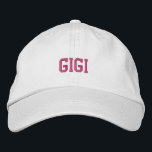 Gigi Bestickte Baseballkappe<br><div class="desc">Cute baseball cap for grandma.</div>