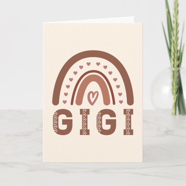 Gigi Boho Rainbow Niedliche Grandma Geschenke Karte (Vorderseite)