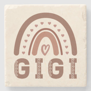 Gigi Boho Rainbow Niedliche Grandma Geschenke Steinuntersetzer